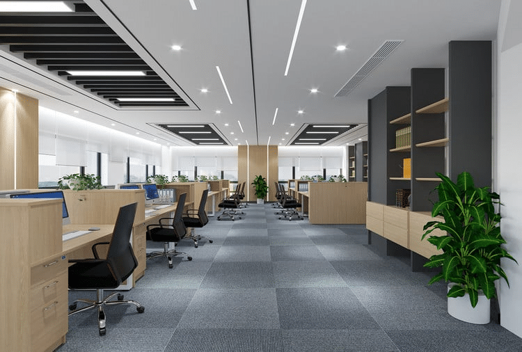 50m2 small office open space design